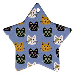 Cat Cat Background Animals Little Cat Pets Kittens Star Ornament (Two Sides)