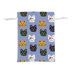 Cat Cat Background Animals Little Cat Pets Kittens Lightweight Drawstring Pouch (l) by Maspions