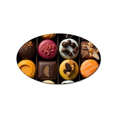 Chocolate Candy Candy Box Gift Cashier Decoration Chocolatier Art Handmade Food Cooking Sticker Oval (10 pack)