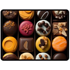 Chocolate Candy Candy Box Gift Cashier Decoration Chocolatier Art Handmade Food Cooking Fleece Blanket (large) by Maspions