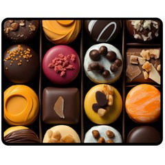 Chocolate Candy Candy Box Gift Cashier Decoration Chocolatier Art Handmade Food Cooking Fleece Blanket (Medium)