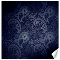 Blue Paisley Texture, Blue Paisley Ornament Canvas 16  X 16 