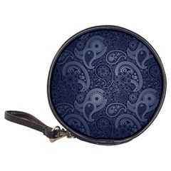 Blue Paisley Texture, Blue Paisley Ornament Classic 20-cd Wallets