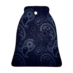 Blue Paisley Texture, Blue Paisley Ornament Ornament (bell)