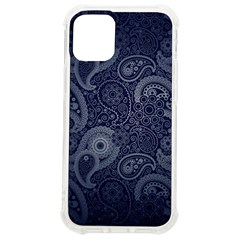Blue Paisley Texture, Blue Paisley Ornament Iphone 12 Mini Tpu Uv Print Case	 by nateshop