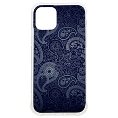 Blue Paisley Texture, Blue Paisley Ornament Iphone 12/12 Pro Tpu Uv Print Case by nateshop