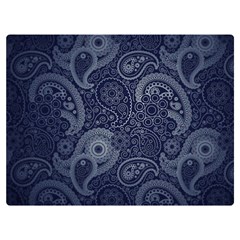 Blue Paisley Texture, Blue Paisley Ornament Two Sides Premium Plush Fleece Blanket (baby Size) by nateshop