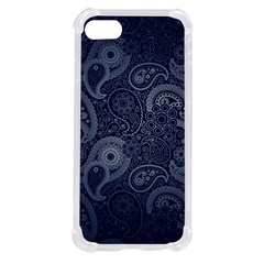 Blue Paisley Texture, Blue Paisley Ornament Iphone Se