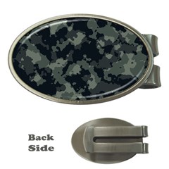 Camouflage, Pattern, Abstract, Background, Texture, Army Money Clips (oval) 