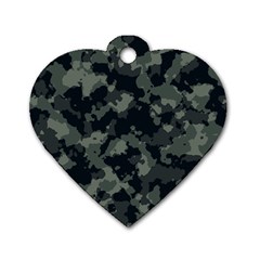 Camouflage, Pattern, Abstract, Background, Texture, Army Dog Tag Heart (one Side)