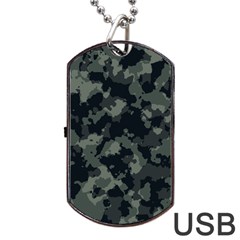 Camouflage, Pattern, Abstract, Background, Texture, Army Dog Tag Usb Flash (two Sides) by nateshop