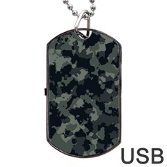 Camouflage, Pattern, Abstract, Background, Texture, Army Dog Tag Usb Flash (one Side) by nateshop