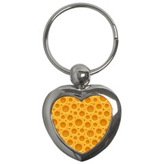 Cheese Texture Food Textures Key Chain (heart) by nateshop