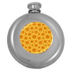 Cheese Texture Food Textures Round Hip Flask (5 Oz)