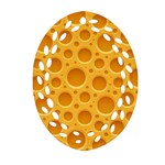 Cheese Texture Food Textures Oval Filigree Ornament (Two Sides) Front