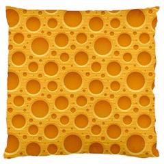 Cheese Texture Food Textures Large Premium Plush Fleece Cushion Case (one Side) by nateshop