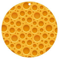 Cheese Texture Food Textures Uv Print Acrylic Ornament Round by nateshop
