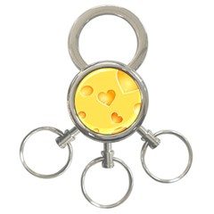 Cheese Texture, Macro, Food Textures, Slices Of Cheese 3-ring Key Chain