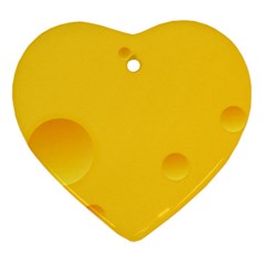 Cheese Texture, Yellow Backgronds, Food Textures, Slices Of Cheese Ornament (heart) by nateshop