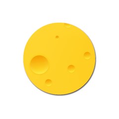 Cheese Texture, Yellow Backgronds, Food Textures, Slices Of Cheese Magnet 3  (round) by nateshop