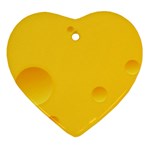 Cheese Texture, Yellow Backgronds, Food Textures, Slices Of Cheese Ornament (Heart) Front