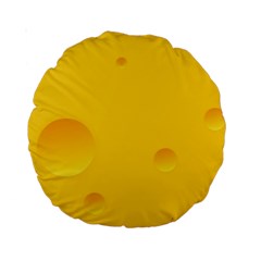 Cheese Texture, Yellow Backgronds, Food Textures, Slices Of Cheese Standard 15  Premium Round Cushions by nateshop