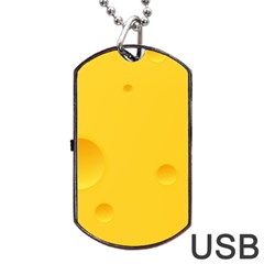 Cheese Texture, Yellow Backgronds, Food Textures, Slices Of Cheese Dog Tag Usb Flash (one Side) by nateshop