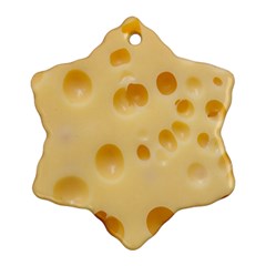 Cheese Texture, Yellow Cheese Background Ornament (snowflake)