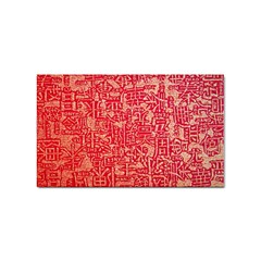 Chinese Hieroglyphs Patterns, Chinese Ornaments, Red Chinese Sticker Rectangular (10 Pack)