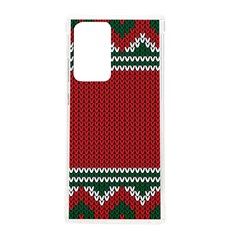 Christmas Pattern, Fabric Texture, Knitted Red Background Samsung Galaxy Note 20 Ultra Tpu Uv Case