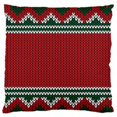 Christmas Pattern, Fabric Texture, Knitted Red Background 16  Baby Flannel Cushion Case (two Sides)