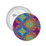 Colorful Floral Ornament, Floral Patterns 2.25  Buttons Front