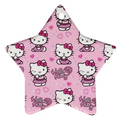 Cute Hello Kitty Collage, Cute Hello Kitty Star Ornament (two Sides)