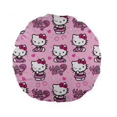 Cute Hello Kitty Collage, Cute Hello Kitty Standard 15  Premium Round Cushions