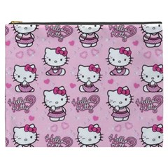 Cute Hello Kitty Collage, Cute Hello Kitty Cosmetic Bag (xxxl)