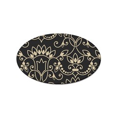 Decorative Ornament Texture, Retro Floral Texture, Vintage Texture, Gray Sticker Oval (100 Pack) by nateshop