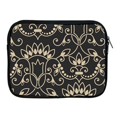 Decorative Ornament Texture, Retro Floral Texture, Vintage Texture, Gray Apple Ipad 2/3/4 Zipper Cases