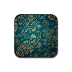 European Pattern, Blue, Desenho, Retro, Style Rubber Coaster (square) by nateshop