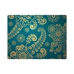 European Pattern, Blue, Desenho, Retro, Style Premium Plush Fleece Blanket (mini) by nateshop