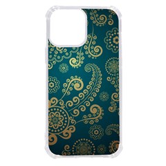 European Pattern, Blue, Desenho, Retro, Style Iphone 13 Pro Max Tpu Uv Print Case