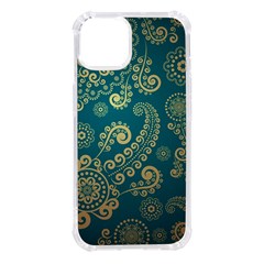 European Pattern, Blue, Desenho, Retro, Style Iphone 14 Tpu Uv Print Case by nateshop
