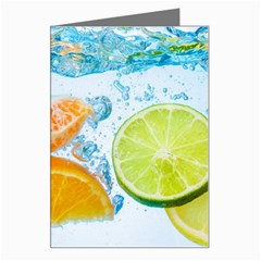 Fruits, Fruit, Lemon, Lime, Mandarin, Water, Orange Greeting Card by nateshop