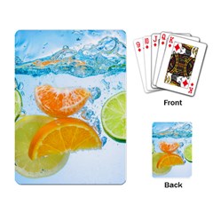 Fruits, Fruit, Lemon, Lime, Mandarin, Water, Orange Playing Cards Single Design (rectangle) by nateshop