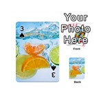 Fruits, Fruit, Lemon, Lime, Mandarin, Water, Orange Playing Cards 54 Designs (Mini) Front - Spade3