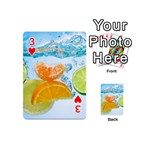 Fruits, Fruit, Lemon, Lime, Mandarin, Water, Orange Playing Cards 54 Designs (Mini) Front - Heart3