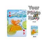 Fruits, Fruit, Lemon, Lime, Mandarin, Water, Orange Playing Cards 54 Designs (Mini) Front - Diamond6