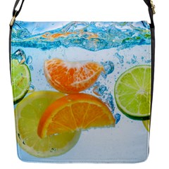 Fruits, Fruit, Lemon, Lime, Mandarin, Water, Orange Flap Closure Messenger Bag (s) by nateshop