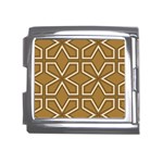 Gold Pattern Texture, Seamless Texture Mega Link Italian Charm (18mm) Front