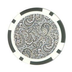 Gray Paisley Texture, Paisley Poker Chip Card Guard (10 Pack) by nateshop