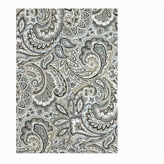 Gray Paisley Texture, Paisley Large Garden Flag (Two Sides)